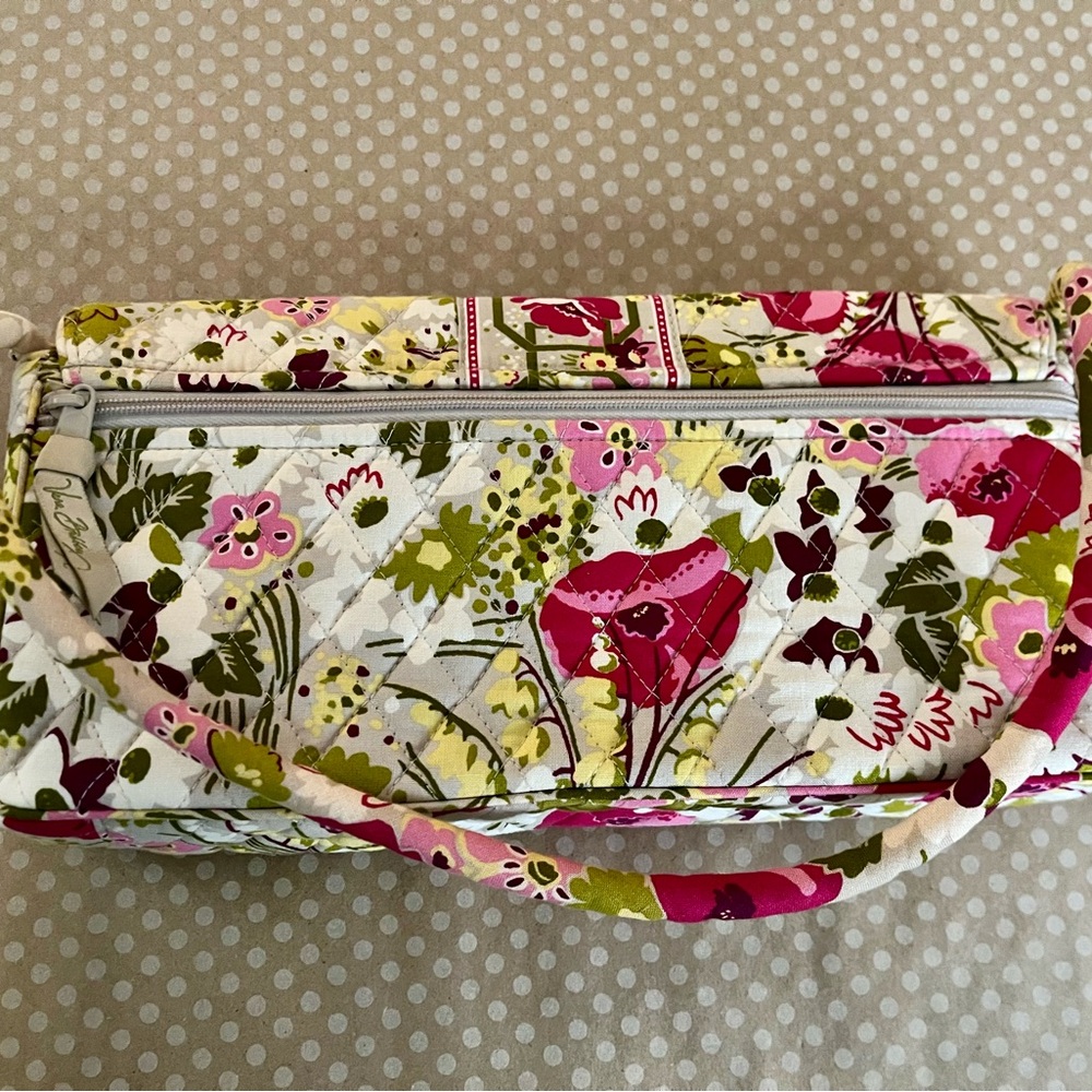Vera Bradley Pink and Green Floral Quilted Shoulder Bag - Picture 2 of 6